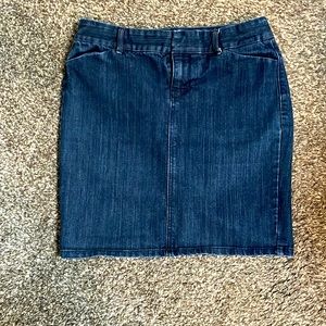 Denim pencil skirt